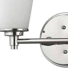 Load image into Gallery viewer, Two Light Wall Light With Frosted Glass Shade - Silver