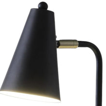 Load image into Gallery viewer, Desk Table Lamp With Black Cone Shade - Black