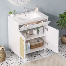 Load image into Gallery viewer, Modern Bathroom Vanity With Sink, Cabinet With Adjustable Shelf