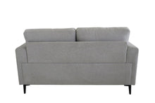Load image into Gallery viewer, Linen Loveseat - Light Gray / Black