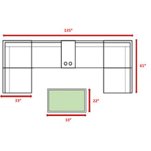 Load image into Gallery viewer, Stylish Modular Wicker Patio Seating Group