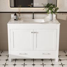 Load image into Gallery viewer, 43" Bathroom Vanity, Multi Functional Cabinet, Doors And Drawer - White