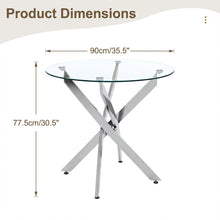Load image into Gallery viewer, Round Dining, Kitchen Table For Dining Room - Chrome