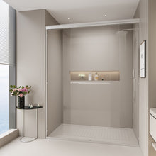 Load image into Gallery viewer, Double Sliding Shower Door, Semi-Frameless Bypass Bathroom Sliding Door With 1/4" (6 Mm) Tempered Glass For Walk-In Shower
