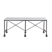 Load image into Gallery viewer, 70" Rolling Kitchen Island and - Black / White