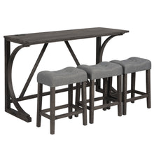Load image into Gallery viewer, Bar Table Set With 3 Padded Stools