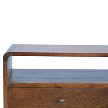 Load image into Gallery viewer, Solid Wood Curved Media Unit