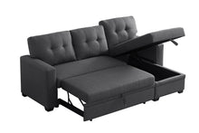 Load image into Gallery viewer, Upholstered Cushions Pull Out Sectional Sofa With Chaise