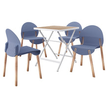 Load image into Gallery viewer, 4 Piece Set Of Single Chairs With A Folding Square Table
