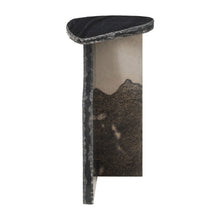 Load image into Gallery viewer, 24" Marble Pedestal End Table - Black