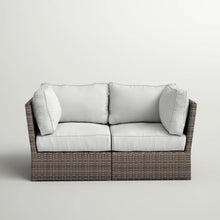 Load image into Gallery viewer, Modern Patio Wicker Loveseat With Cushions