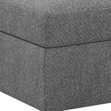 Load image into Gallery viewer, 30" Chenille Storage Ottoman - Light Gray / Black