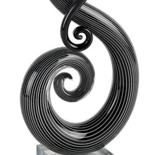 Load image into Gallery viewer, Murano Modern Abstract Tabletop Sculpture - Black / White