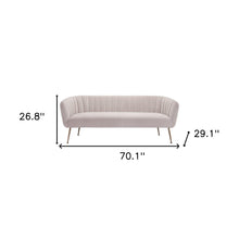 Load image into Gallery viewer, Polyester Sofa With Gold Legs - Beige
