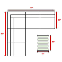 Load image into Gallery viewer, Wicker Sectional Sofa With Cushions And Table