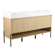 Load image into Gallery viewer, Modern Bathroom Vanity Combo With Single Resin Sink And Storage Cabinet