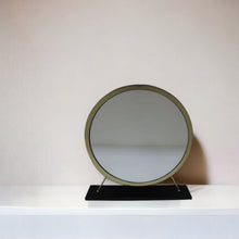 Load image into Gallery viewer, 19" Round Framed Freestanding Mirror - Brass