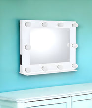 Load image into Gallery viewer, 26" Metal Framed Mounted Accent Mirror - White