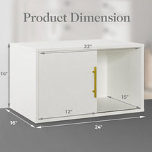 Load image into Gallery viewer, Cube Storage Organizer With Sliding Door Stackable Modular Bookshelf & Storage Cabinet - White