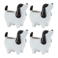 Load image into Gallery viewer, Poly Dog Planters (Set of 4) - Black / White