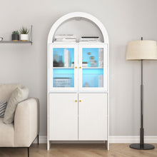 Load image into Gallery viewer, Modern Tech Inspired Dome Cabinet With LED Lighting