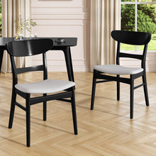 Load image into Gallery viewer, Mid Century Dining Chairs With Cushioned Seats And Wood Frame (Set of 2)