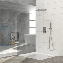 Load image into Gallery viewer, Dual Shower Head System With 12" Wall Mounted Square Rain Shower And Rough In Valve