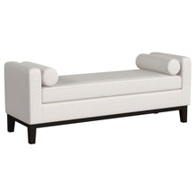 Load image into Gallery viewer, Thomas - Raised Arm Accent Bench - Ivory