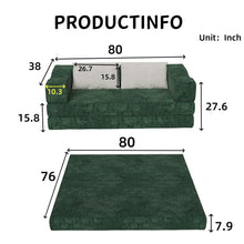 Load image into Gallery viewer, 3 Seat Folding Floor Couch & King Size Bed Mattress