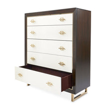 Load image into Gallery viewer, Belmont Place - 5-Drawer Chest - White / Dark Brown