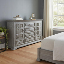 Load image into Gallery viewer, Solid Wood 6 Drawer Triple Dresser - Gray