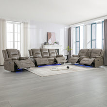 Load image into Gallery viewer, Home Theater Recliner Set Manual Recliner Chair With A LED Light Strip Two Built-In Cup Holders For Living Room