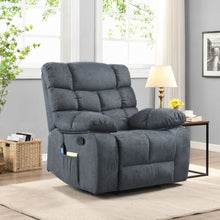 Load image into Gallery viewer, Contemporary Massage Recliner With Pillow Tufted Design - Charcoal