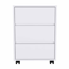 Load image into Gallery viewer, 18" Wood Accent Cabinet With Three Drawers - White