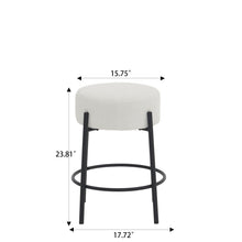 Load image into Gallery viewer, Round Bar Stools (Set of 2), Contemporary Upholstered Dining Stools For Kitchens, Coffee Shops And Bar Stores