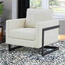 Load image into Gallery viewer, Fabric Club Chair - Cream And Black