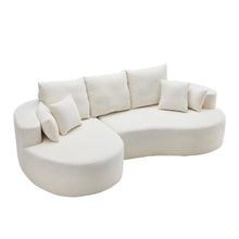 Load image into Gallery viewer, 2 Piece Fabric Cloud Curved Sectional Sofa With Chaise For Living Room