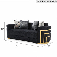 Load image into Gallery viewer, Soledad - Sofa With Upholstery And Hued Accents - Black