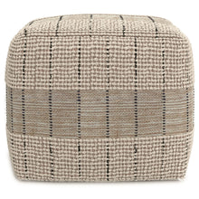 Load image into Gallery viewer, Elmer - Square Woven Pouf - Natural / Gray
