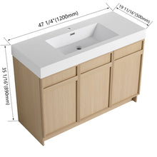 Load image into Gallery viewer, Freestanding Bathroom Vanity With Resin Sink & Soft Close Cabinet Doors