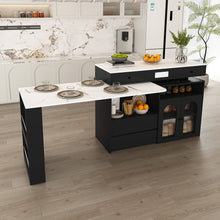 Load image into Gallery viewer, Kitchen Island With Extendable & Rotating Table