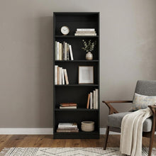 Load image into Gallery viewer, Five Tier Bookcase (546187) - Black