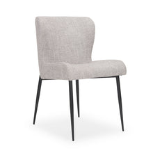Load image into Gallery viewer, Upholstered Fabric Metal Wing Back Dining Side Chair - Gray