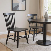 Load image into Gallery viewer, Aluminum Slat Back Dining Side Chairs (Set of 2) - Black