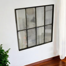 Load image into Gallery viewer, 40" Square Metal Framed Accent Mirror - Black