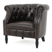 Load image into Gallery viewer, Celestialis - Upholstered Club Chair With Tub Design And Rolled Recessed Armrests