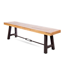 Load image into Gallery viewer, Blossom - Acacia Wood Outdoor Bench With Slat Design - Rustic
