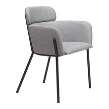 Load image into Gallery viewer, Upholstered Faux Leather Dining Arm Chairs (Set of 2) - Gray