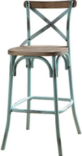 Load image into Gallery viewer, Iron Bar Chair - Brown / Sky Blue