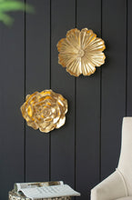 Load image into Gallery viewer, Rose Hanging Resin Wall Accents (Set of 2) - Gold